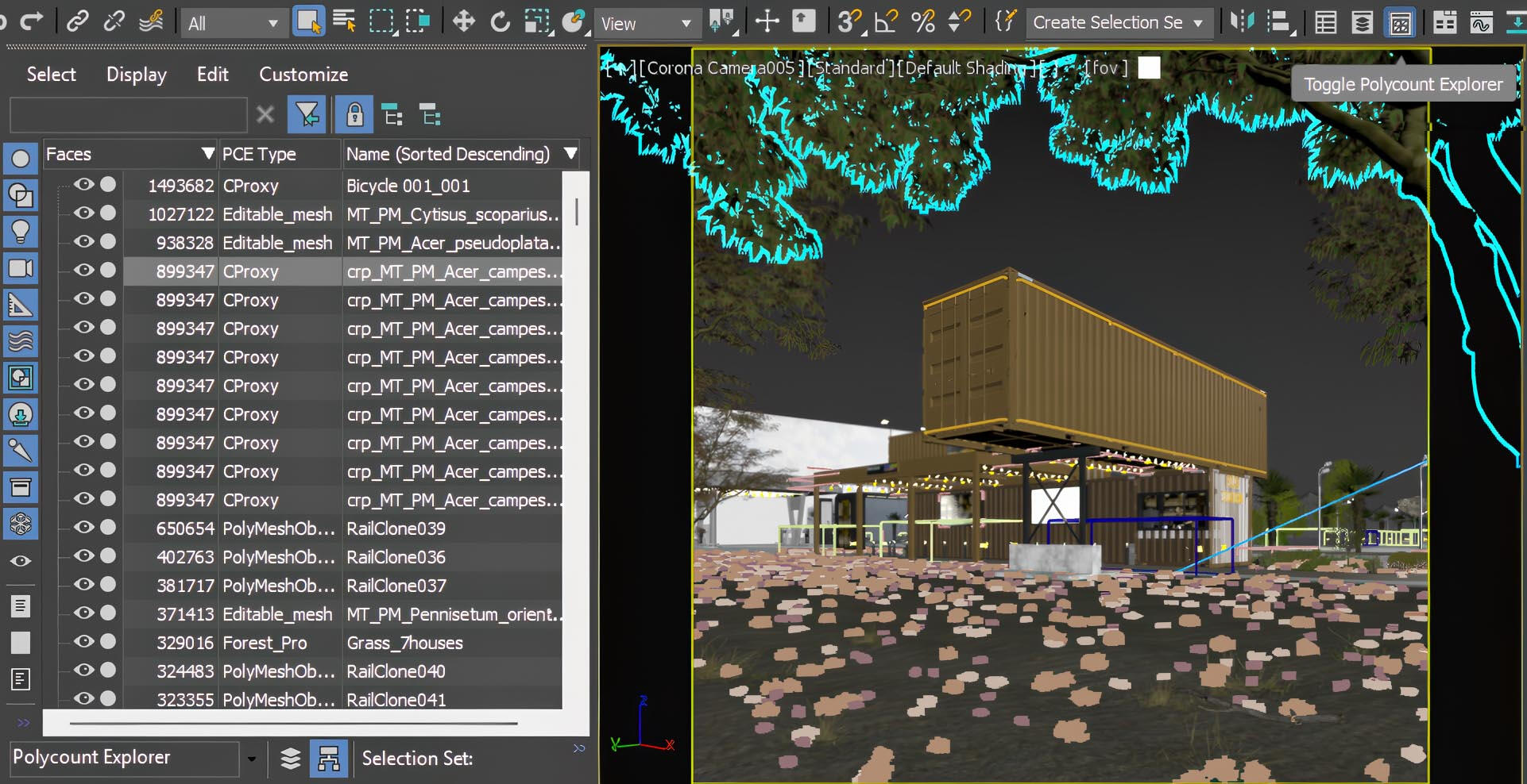 Polycount Explorer 3ds max script