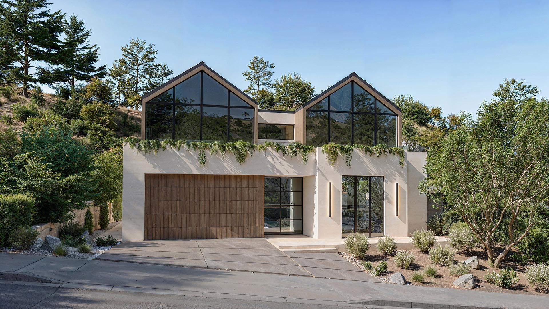 contemporary-gabled-house-in-forest-visual 3D візуалізація сучасного лаконічного будинку -дізнайтесь, як створити подібне на курсах